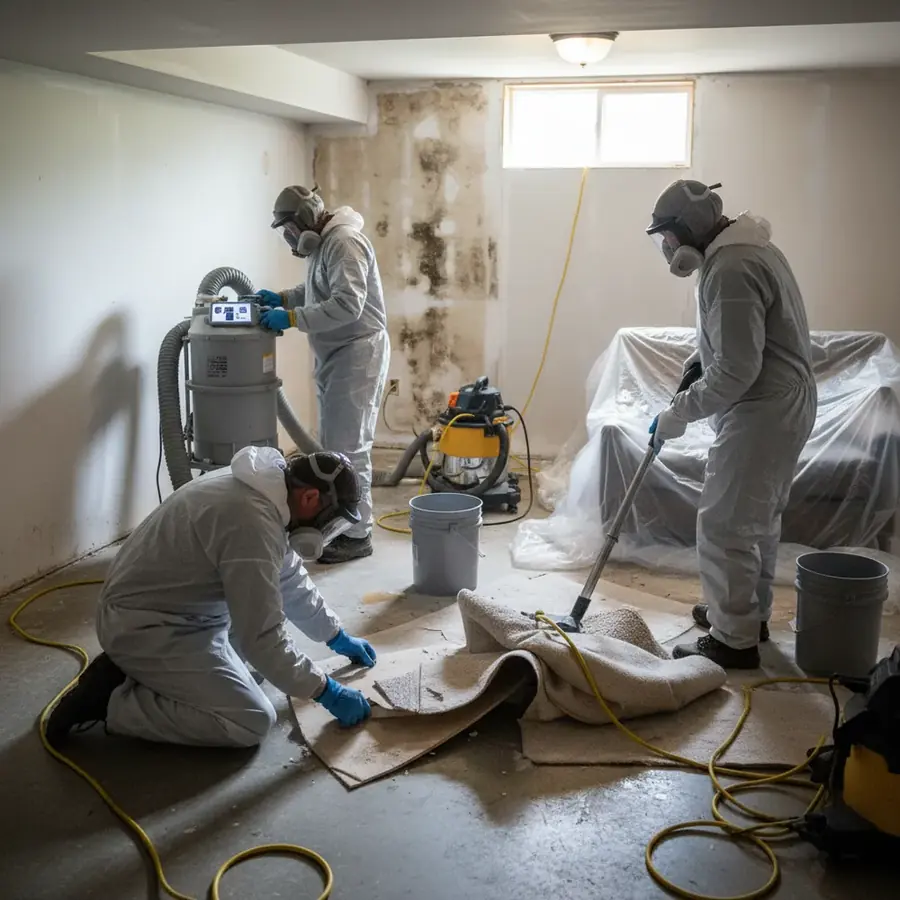 Start to Finish Restoration crew drying a water damaged home in Williamstown, NJ