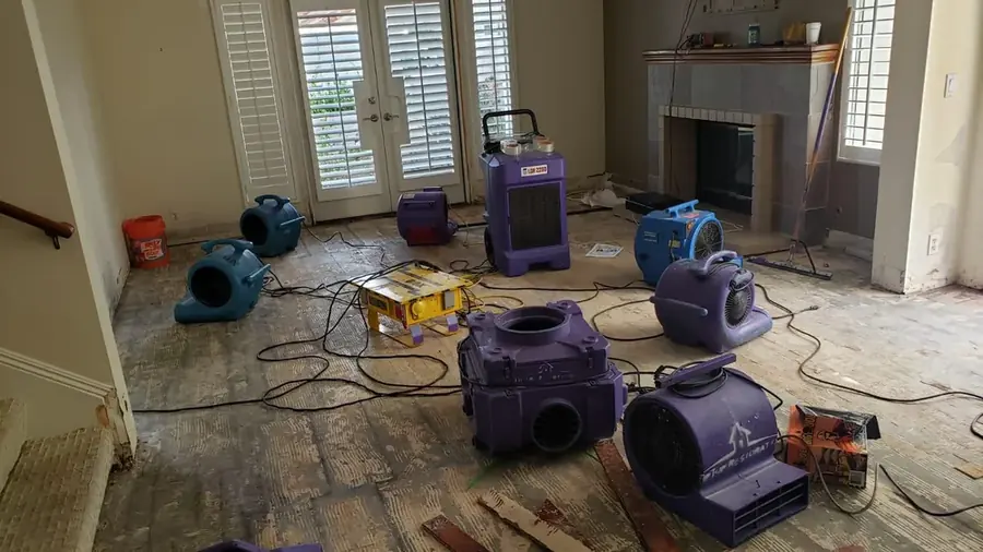 Drying equipment set in a living area in a Williamstown, NJ home