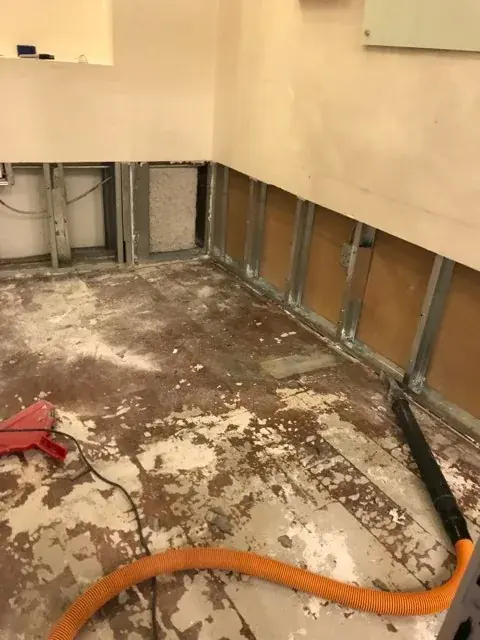 Frozen pipe burst water damage in a Williamstown, NJ home